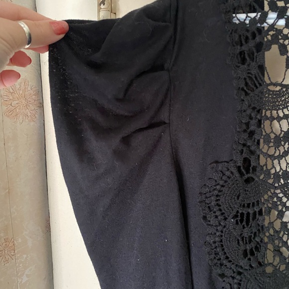 Lace back jersey cardigan - 3/4 sleeves - Picture 5 of 5